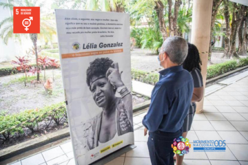 Exposição leila Gonzales, Banner de apresentação a sua história.
